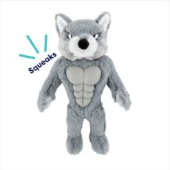 Frisco Wolf Muscle Plush Squeaky Dog Toy -Pet Toys Store 147082 PT2. AC SS1800 V1691776574