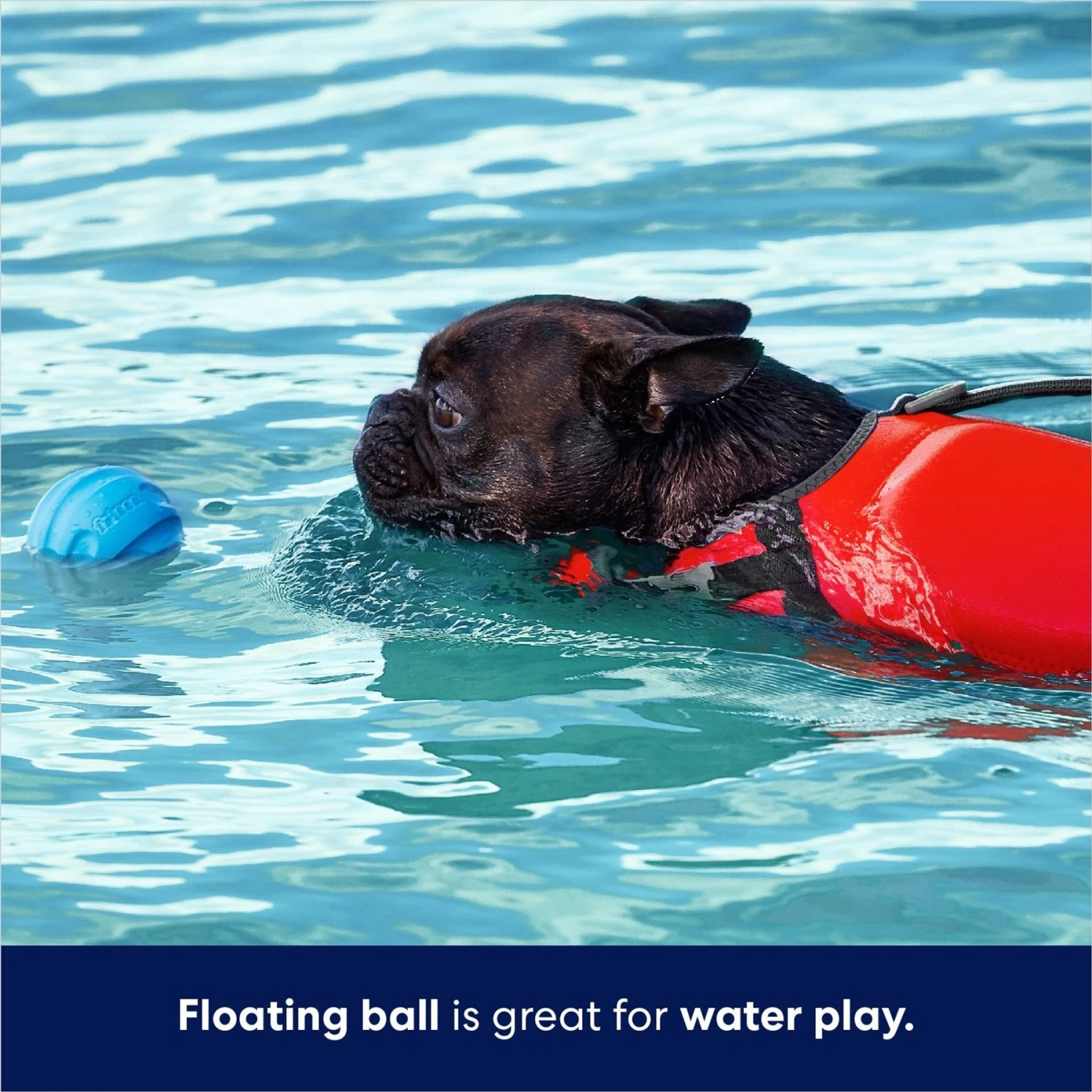 Frisco Foam Rubber Floating Fetch Ball No Squeak Dog Toy 6 Frisco Foam Rubber Floating Fetch Ball No Squeak Dog Toy - Image 4