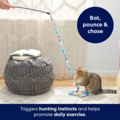 Frisco Fabric Teaser Wand Cat Toy -Pet Toys Store 161196 PT5. AC SS1800 V1691783969