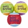 Frisco Birthday Fetch Squeaky Tennis Ball Dog Toy -Pet Toys Store 162914 Main. AC SS1800 V1565379552