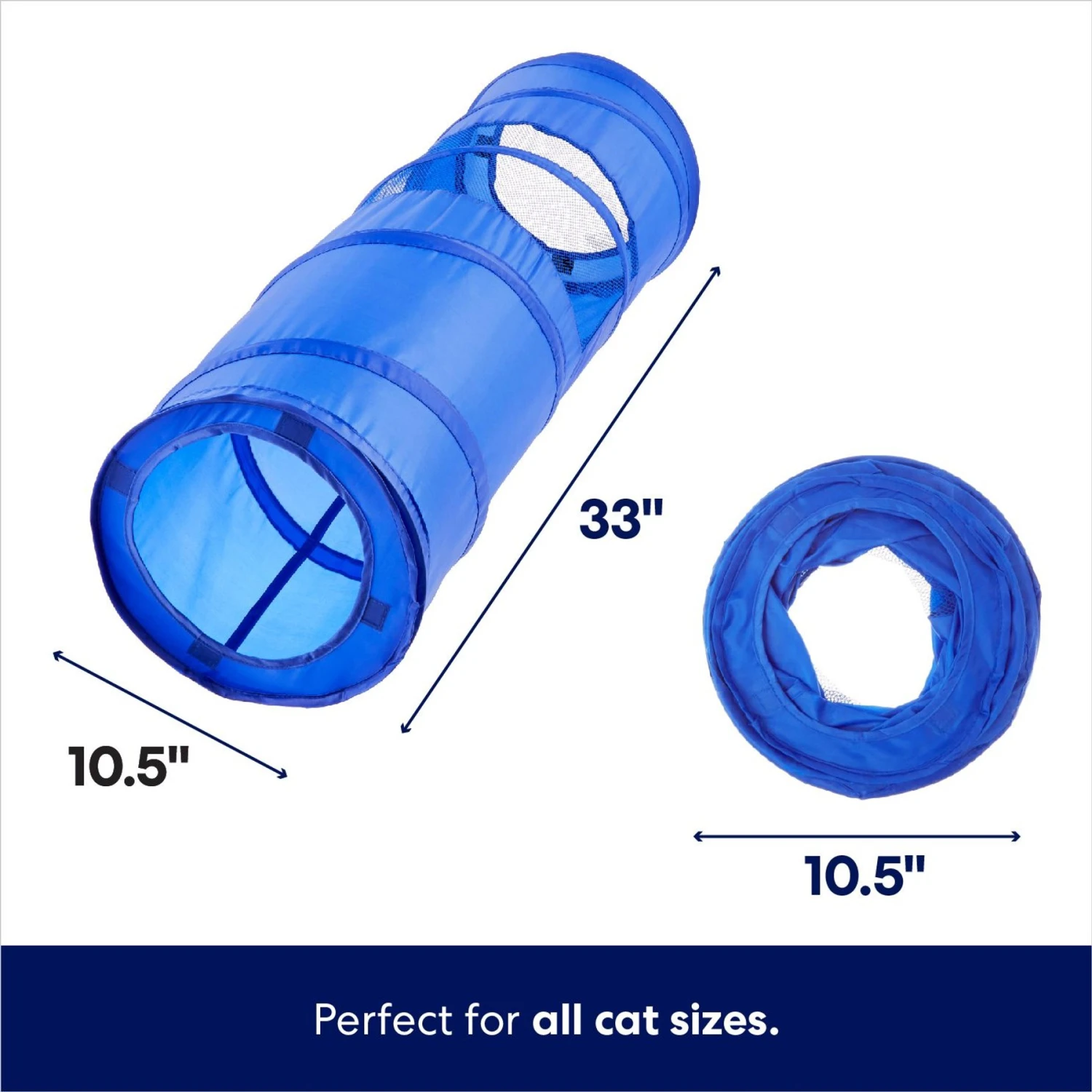 Frisco Foldable Play Tunnel With Mesh Cat Toy 4 Frisco Foldable Play Tunnel With Mesh Cat Toy - Image 2