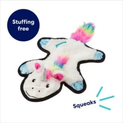 Frisco Unicorn Stuffing-Free Flat Plush Squeaky Dog Toy -Pet Toys Store 174737 PT2. AC SS1800 V1695670697