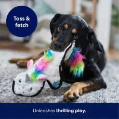 Frisco Unicorn Stuffing-Free Flat Plush Squeaky Dog Toy -Pet Toys Store 174737 PT4. AC SS1800 V1695671061