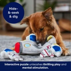 Frisco Rocket Ship Hide & Seek Puzzle Plush Squeaky Dog Toy -Pet Toys Store 174753 PT4. AC SS1800 V1695670750