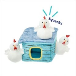 Frisco Chicken Coop Hide & Seek Puzzle Plush Squeaky Dog Toy -Pet Toys Store 174755 PT3. AC SS1800 V1691783971