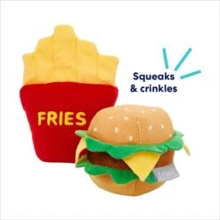 Frisco Burger & Fries Plush Squeaky Dog Toy -Pet Toys Store 213822 PT2. AC SS1800 V1695748418