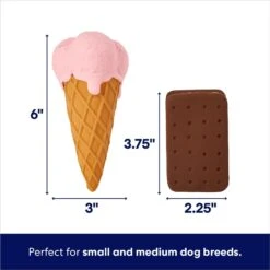 Frisco Ice Cream Sandwich & Ice Cream Cone Latex Squeaky Dog Toy 8 Frisco Ice Cream Sandwich & Ice Cream Cone Latex Squeaky Dog Toy -Pet Toys Store 213840 PT1. AC SS1800 V1695748409