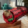Frisco Holiday Buffalo Plaid Foldable Play Tunnel Cat Toy With Catnip -Pet Toys Store 228549 MAIN. AC SS1800 V1632776567