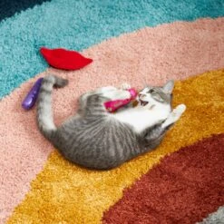 Frisco Retro Lip Gloss Plush Cat Toy With Catnip, 3 Count -Pet Toys Store 230274 PT3. AC SS1800 V1602639773