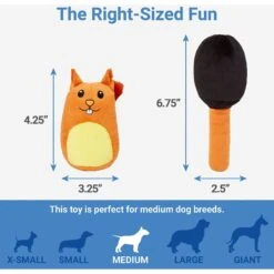 Frisco Retro Smack-a-Squirrel Hide & Seek Puzzle Plush Squeaky Dog Toy -Pet Toys Store 230313 PT2. AC SS1800 V1599945055