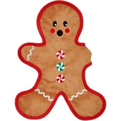 Frisco Holiday Gingerbread Man Flat Plush Squeaky Dog Toy -Pet Toys Store 233241 PT3. AC SS1800 V1600872370