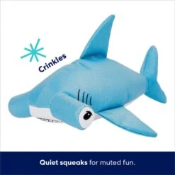Frisco Hammerhead Shark Ballistic Nylon Plush Squeaky Dog Toy -Pet Toys Store 233593 PT2. AC SS1800 V1695748354