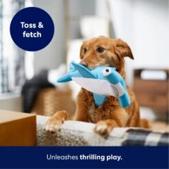 Frisco Hammerhead Shark Ballistic Nylon Plush Squeaky Dog Toy -Pet Toys Store 233593 PT4. AC SS1800 V1695748352