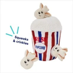 Frisco Zoomies & Chill Popcorn Hide & Seek Puzzle Plush Squeaky Dog Toy -Pet Toys Store 241679 PT3. AC SS1800 V1695748440