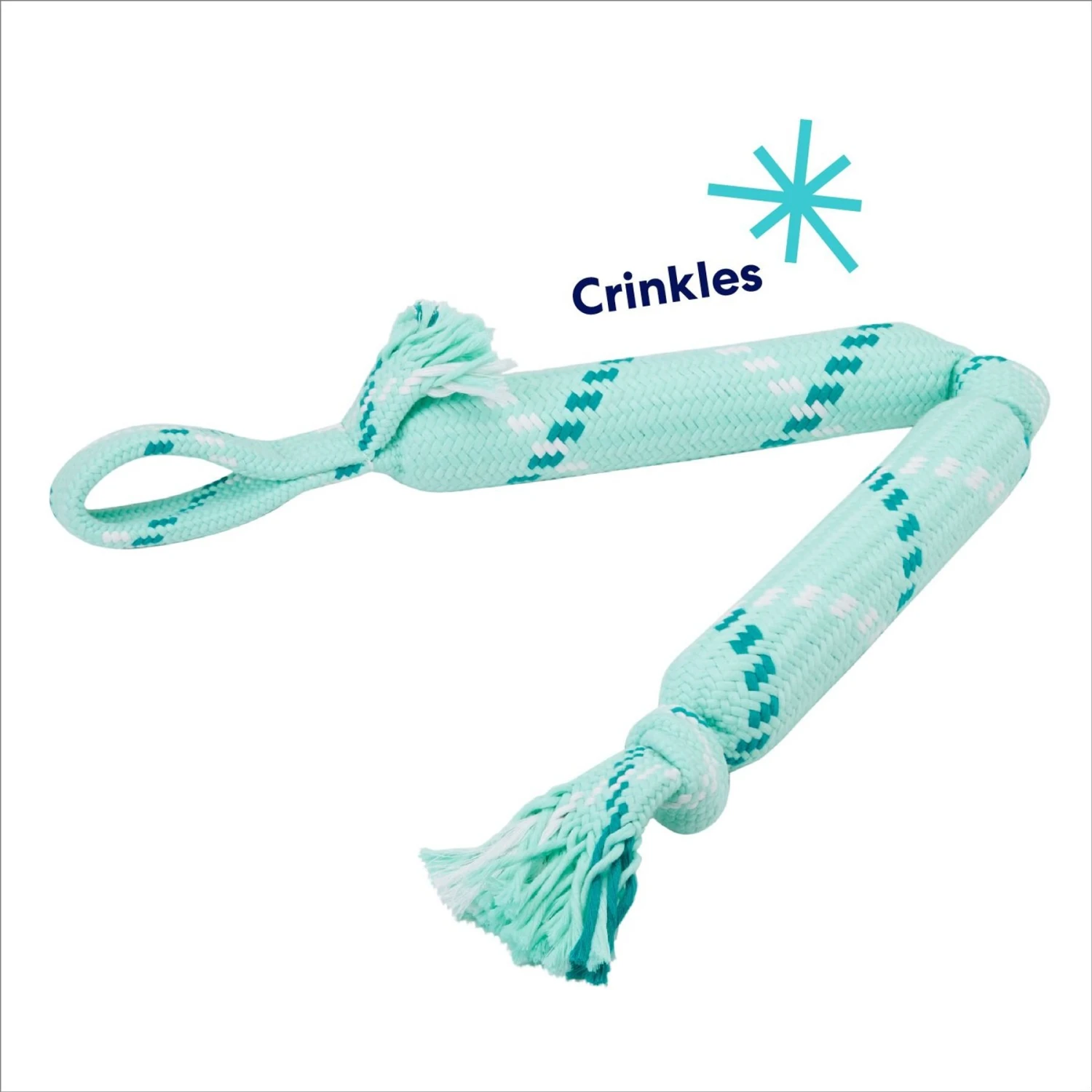 Frisco Double Fun Rope Crinkle Fetch Dog Toy 5 Frisco Double Fun Rope Crinkle Fetch Dog Toy - Image 3