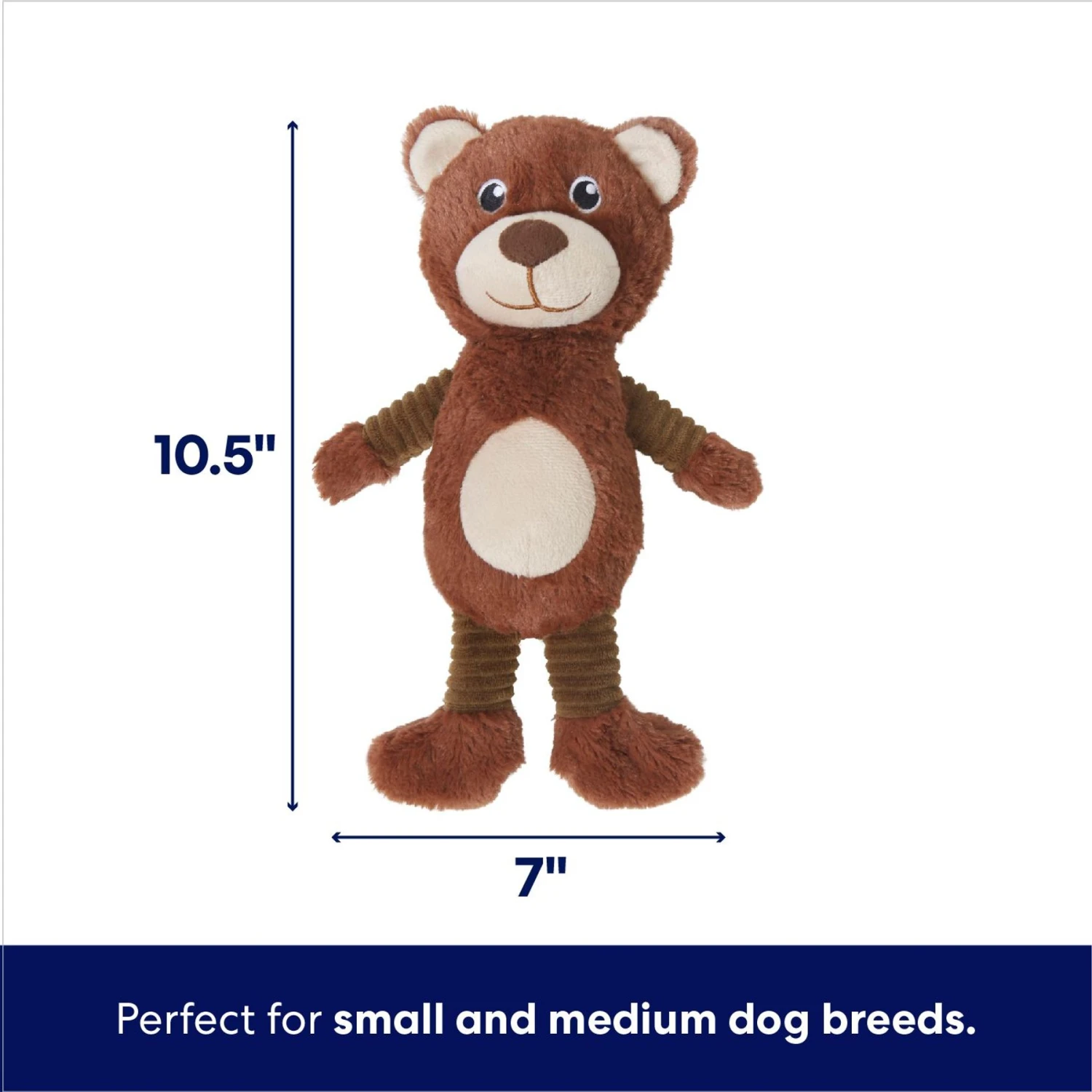Frisco Bear Plush Squeaky Dog Toy 4 Frisco Bear Plush Squeaky Dog Toy - Image 2