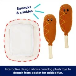 Frisco Corndog Interactive Plush Squeaky Dog Toy -Pet Toys Store 252746 PT2. AC SS1800 V1695760990