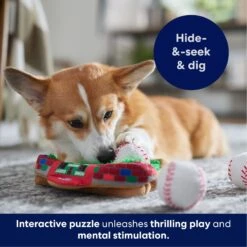 Frisco Baseball Hide & Seek Puzzle Plush Squeaky Dog Toy -Pet Toys Store 252758 PT5. AC SS1800 V1695760990