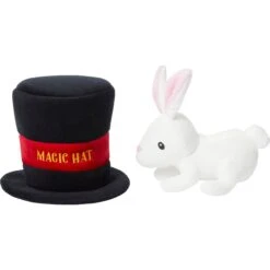 Frisco Magic Rabbit In A Hat 2-in-1 Plush Squeaky Dog Toy -Pet Toys Store 265616 PT2. AC SS1800 V1623117772