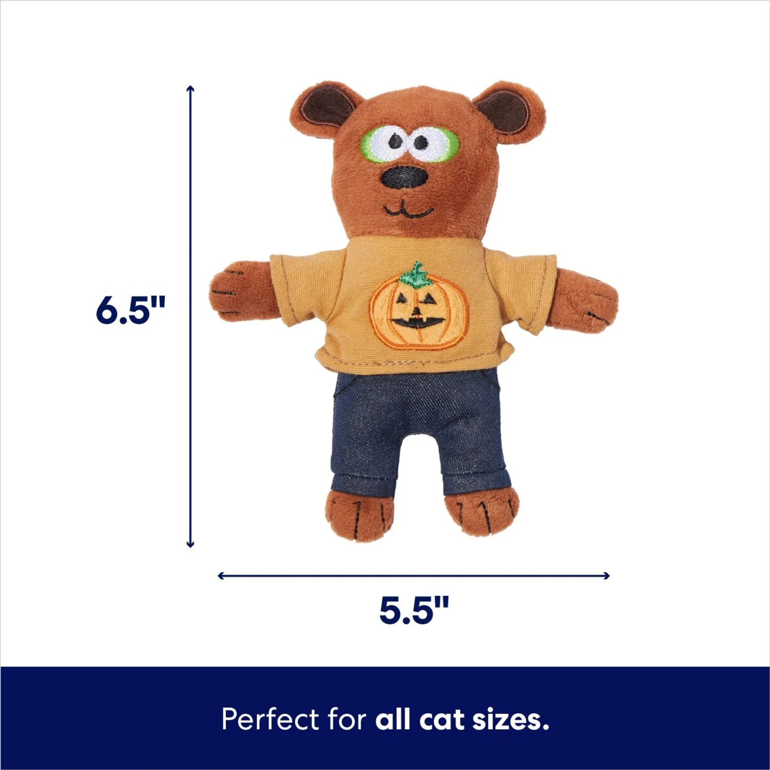 Frisco Halloween Good Bear, Bad Bear Reversible Plush Cat Toy With Catnip 4 Frisco Halloween Good Bear, Bad Bear Reversible Plush Cat Toy With Catnip - Image 2
