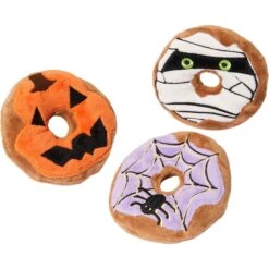 Frisco Halloween Donuts Plush Squeaky Dog Toy