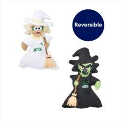 Frisco Halloween Good Witch, Bad Witch Reversible Plush Squeaky Dog Toy -Pet Toys Store 270429 PT2. AC SS1800 V1690911211