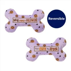 Frisco Halloween My First Halloween Bone Reversible Plush Squeaky Dog Toy -Pet Toys Store 270452 PT2. AC SS1800 V1689877614