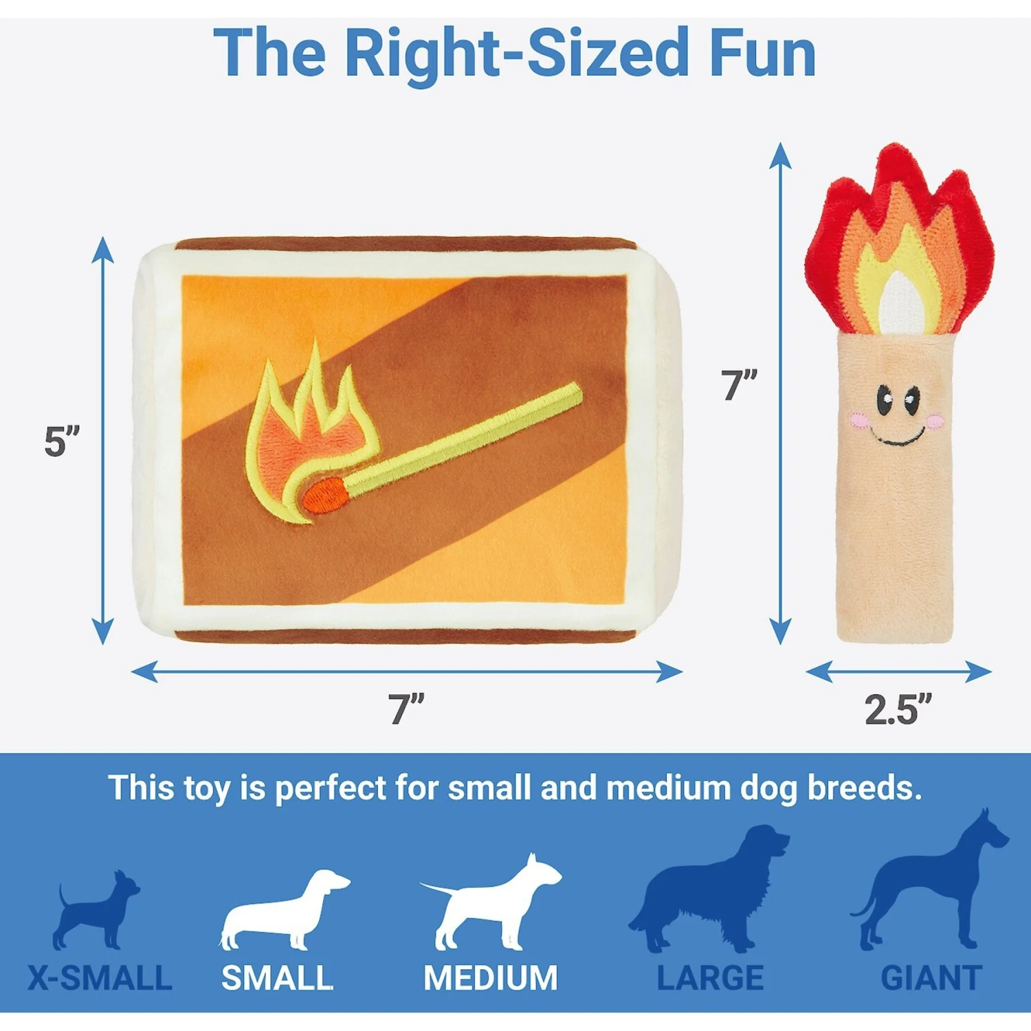 Frisco Camping Match Box 2-in-1 Plush Squeaky Dog Toy 4 Frisco Camping Match Box 2-in-1 Plush Squeaky Dog Toy - Image 2