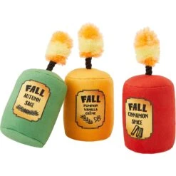 Frisco Fall Candles Plush Squeaky Dog Toy