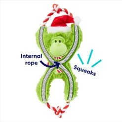 Frisco Holiday Monkey Plush With Rope Squeaky Dog Toy -Pet Toys Store 287115 PT2. AC SS1800 V1695044339