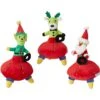 Frisco Holiday Alien Santa & Friends UFO's Plush Squeaky Dog Toy, 3 Count -Pet Toys Store 287199 MAIN. AC SS1800 V1632773916