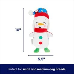 Frisco Holiday Santa & Snowman Reversible Plush Squeaky Dog Toy -Pet Toys Store 287263 PT1. AC SS1800 V1694814425