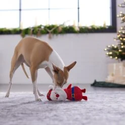 Frisco Holiday Santa & Snowman Reversible Plush Squeaky Dog Toy -Pet Toys Store 287263 PT3. AC SS1800 V1632775712