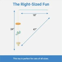 Frisco Holiday Hanukkah Teaser Cat Toy With Catnip, 2 Count -Pet Toys Store 287277 PT2. AC SS1800 V1637704366