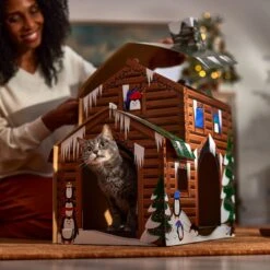 Frisco Holiday Log Cabin Cardboard Cat House 11 Frisco Holiday Log Cabin Cardboard Cat House -Pet Toys Store 287287 PT3. AC SS1800 V1695043546