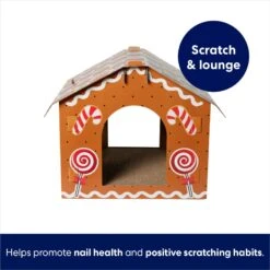 Frisco Holiday Gingerbread House Cardboard Cat House Cat Toy -Pet Toys Store 287289 PT2. AC SS1800 V1695044346