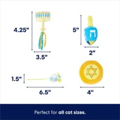 Frisco Holiday 8 Days Of Hanukkah Cardboard Calendar With Toys For Cats -Pet Toys Store 287301 PT1. AC SS1800 V1694812787