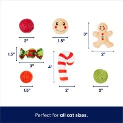 Frisco Holiday Festive Red Variety Pack Gift Box Cat Toy With Catnip, 14 Count -Pet Toys Store 287305 PT2. AC SS1800 V1695045657