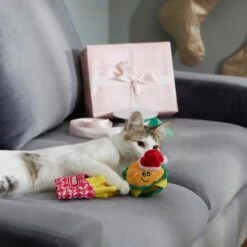 Frisco Holiday Burger & Fries Plush Cat Toy With Catnip, 2 Count -Pet Toys Store 287901 PT3. AC SS1800 V1632775913