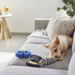 Frisco New Year's Eve Party Essentials Plush Squeaky Dog Toy -Pet Toys Store 288484 PT3. AC SS1800 V1638289955