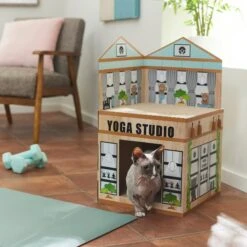 Frisco Yoga Studio Cardboard Cat House, 2-Story 9 Frisco Yoga Studio Cardboard Cat House, 2-Story -Pet Toys Store 288965 PT3. AC SS1800 V1638292325