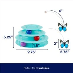 Frisco Butterfly Cat Tracks Cat Toy & Dr. Elsey's Ultra Unscented Clumping Clay Cat Litter -Pet Toys Store 293022 PT2. AC SS1800 V1700675839