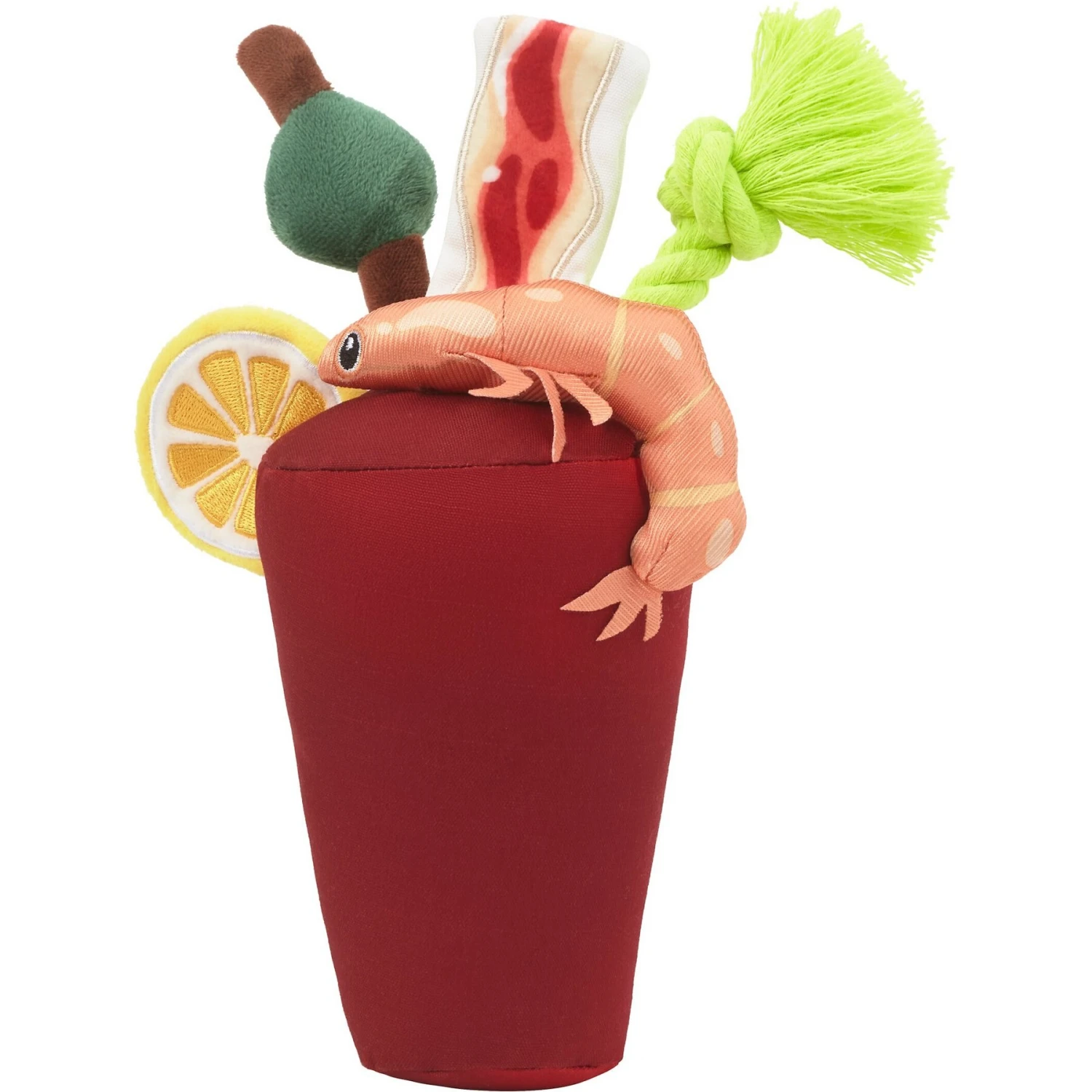 Frisco Brunch Bloody Mary Plush Squeaky Dog Toy 3 Frisco Brunch Bloody Mary Plush Squeaky Dog Toy