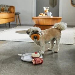 Frisco Brunch Pastry Plate Plush Squeaky Dog Toy -Pet Toys Store 297262 PT3. AC SS1800 V1642087931