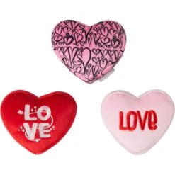Frisco Valentine Hearts Plush Squeaky Dog Toy