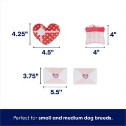Frisco Valentine Love Letters Hide & Seek Puzzle Plush Squeaky Dog Toy -Pet Toys Store 298929 PT2. AC SS1800 V1670870804