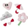 Frisco It's Raining Love Plush Cat Toy With Catnip, 4 Count -Pet Toys Store 298968 MAIN. AC SS1800 V1637693975