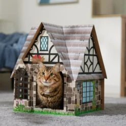 Frisco Tudor House Cardboard Cat House -Pet Toys Store 308815 PT4. AC SS1800 V1696968878