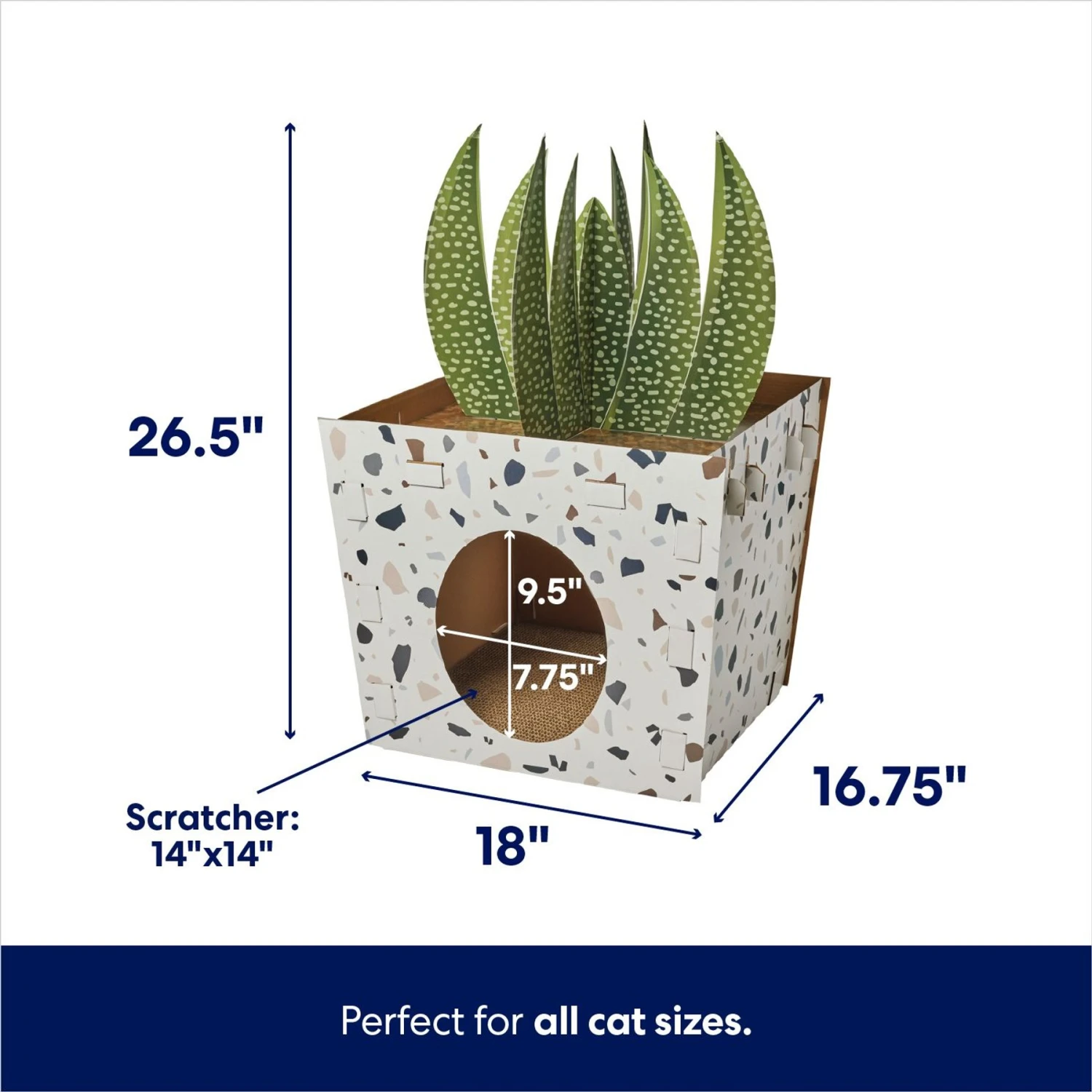 Frisco Potted Succulent Cardboard Cat House 4 Frisco Potted Succulent Cardboard Cat House - Image 2