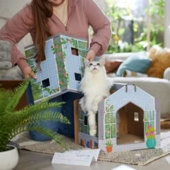 Frisco Greenhouse Cardboard Cat House -Pet Toys Store 317737 PT3. AC SS1800 V1688677249